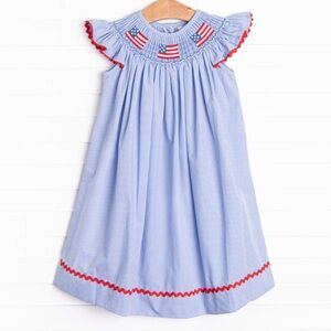 Salute the flag smocked dress